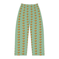 Green Baklava Pattern Pajama Pants — Women's Cozy Lounge Sleepwear