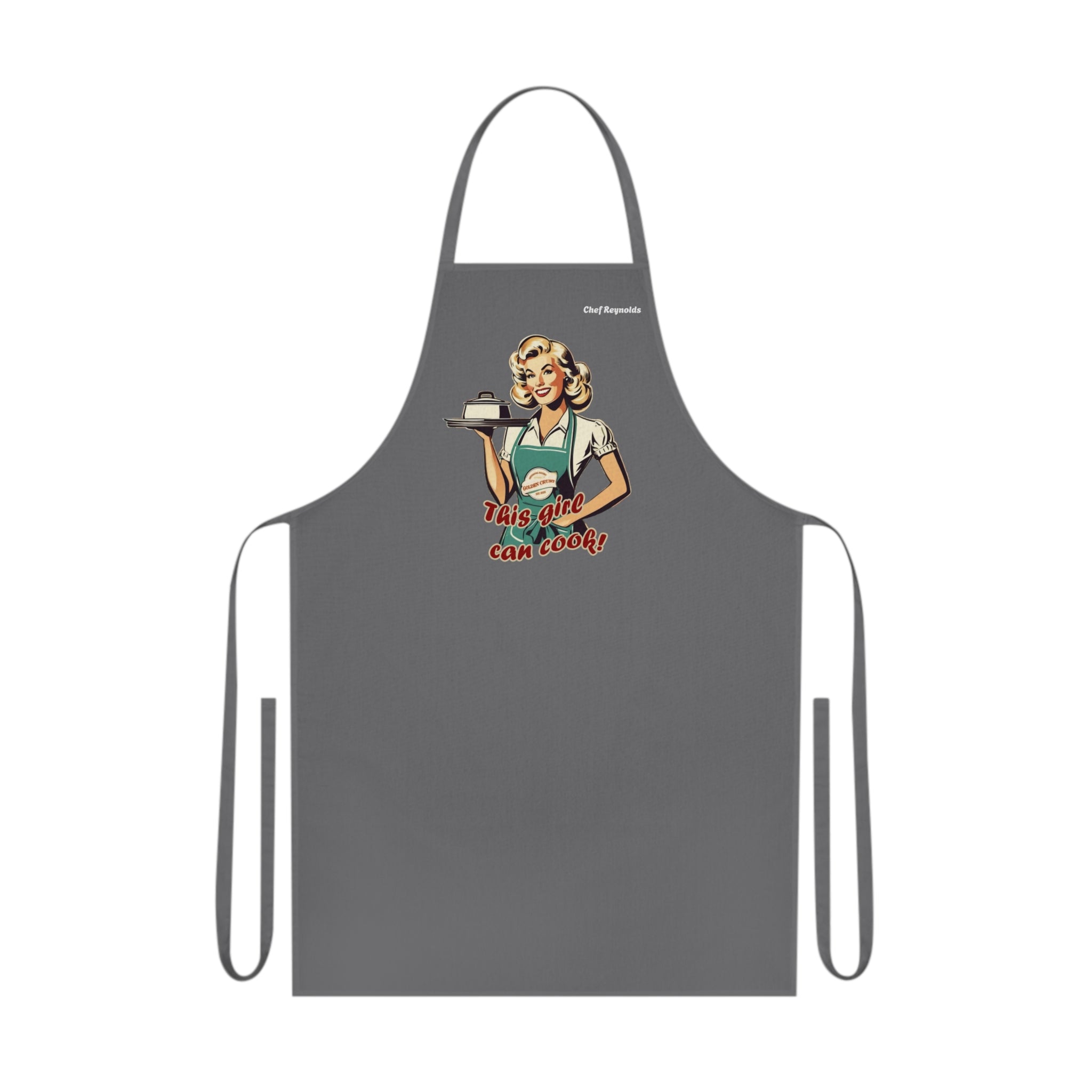 Retro 'This Girl Can Cook!' Cotton Apron — Vintage Chef Gift for Home Cooks