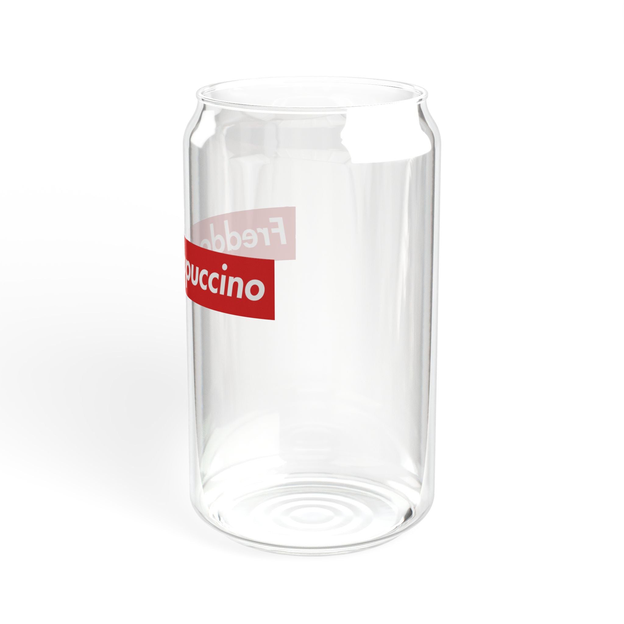 Freddo Cappuccino Glass Sipper — 16oz Cold Coffee Tumbler with Bamboo Lid & Straw