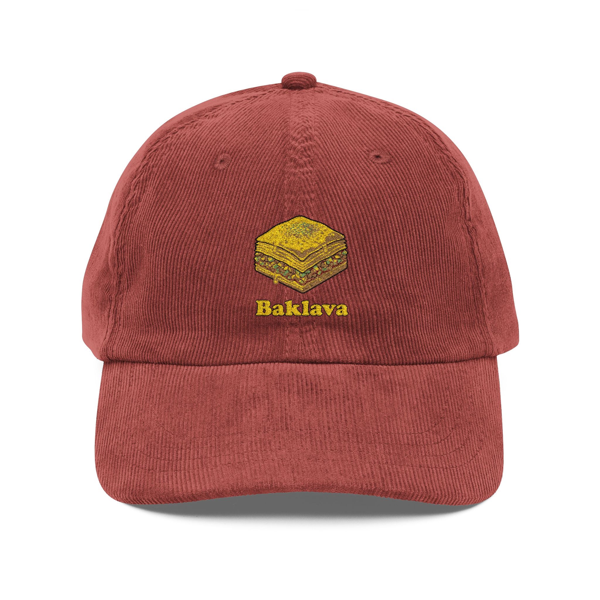 Corduroy Embroidered Cap — Baklava