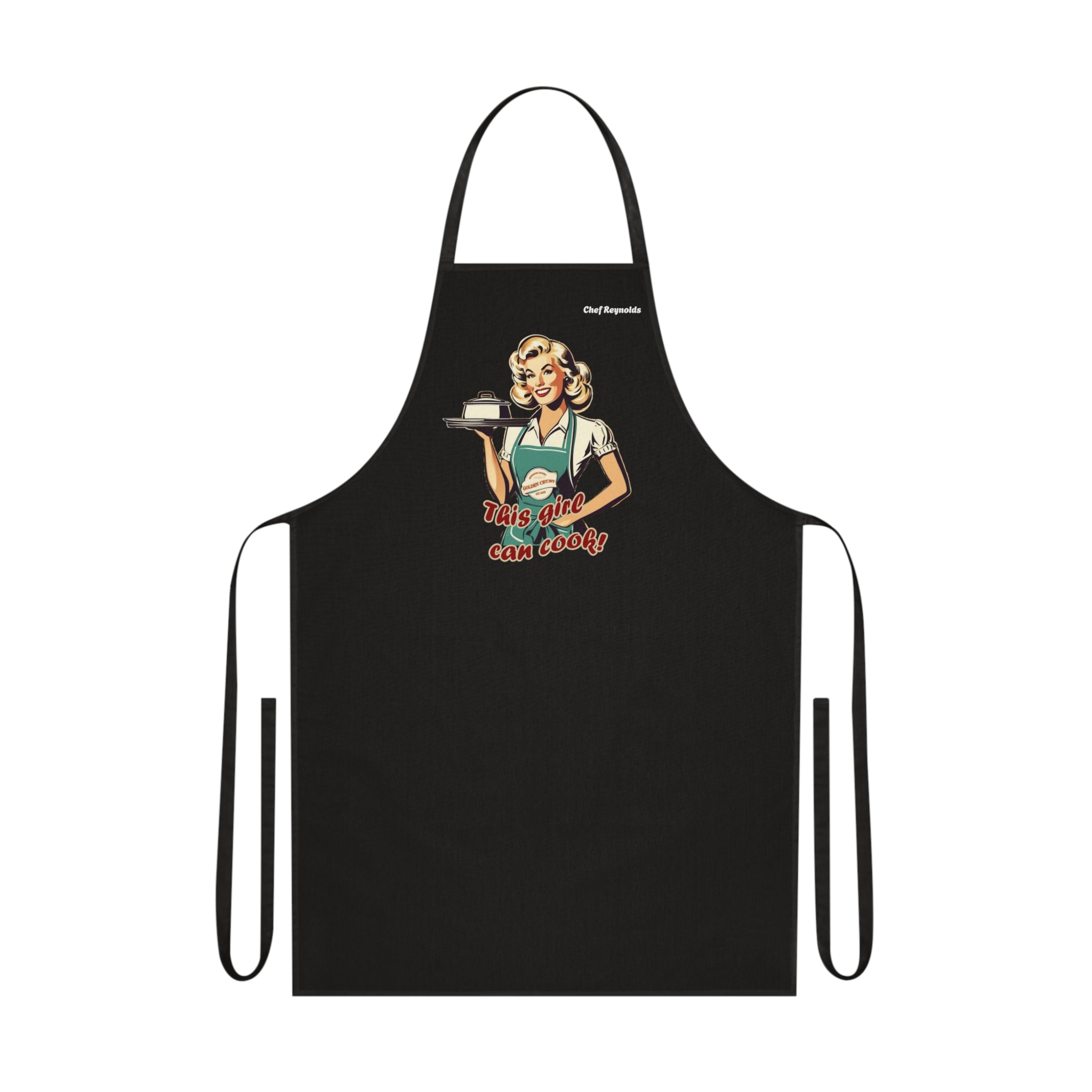 Retro 'This Girl Can Cook!' Cotton Apron — Vintage Chef Gift for Home Cooks