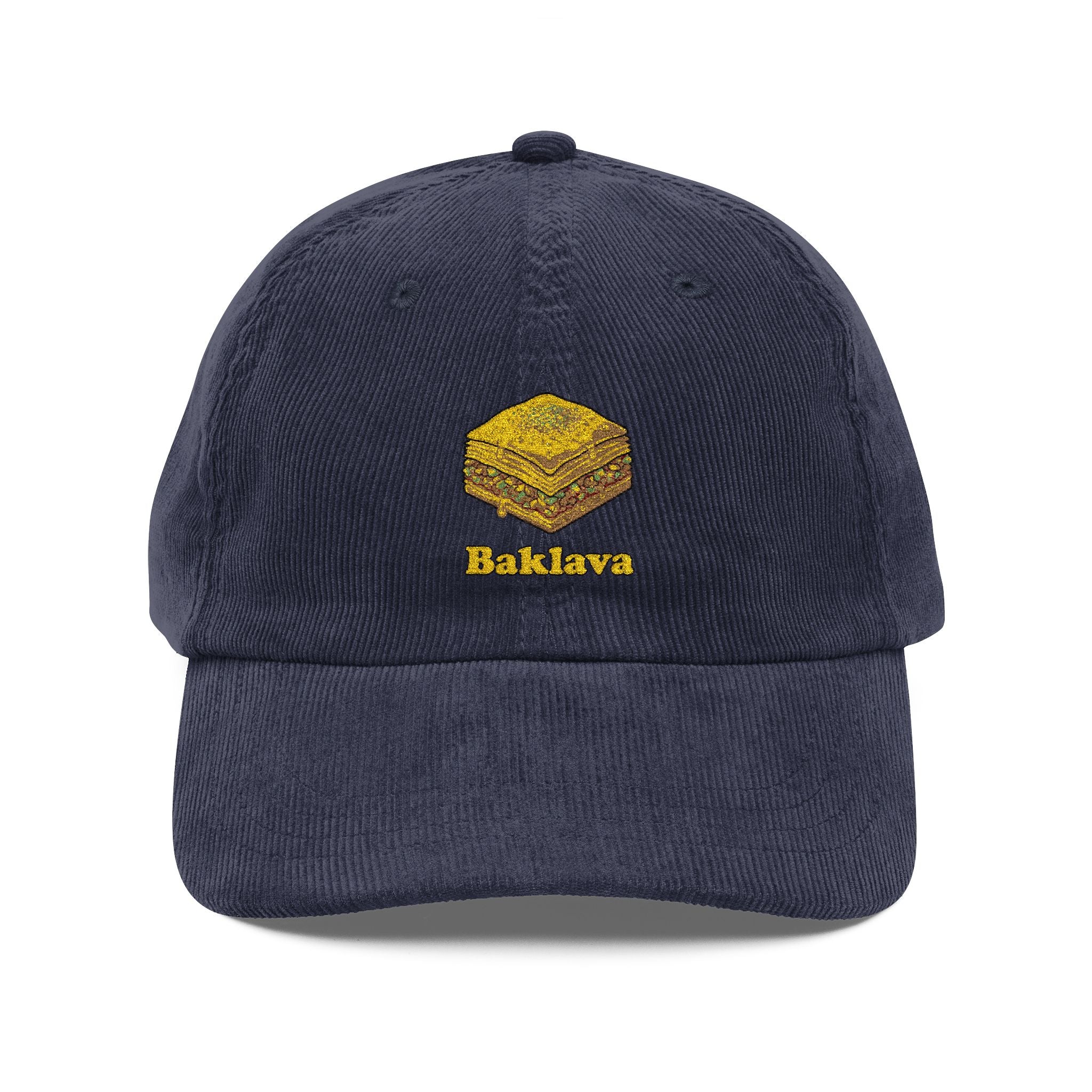 Corduroy Embroidered Cap — Baklava