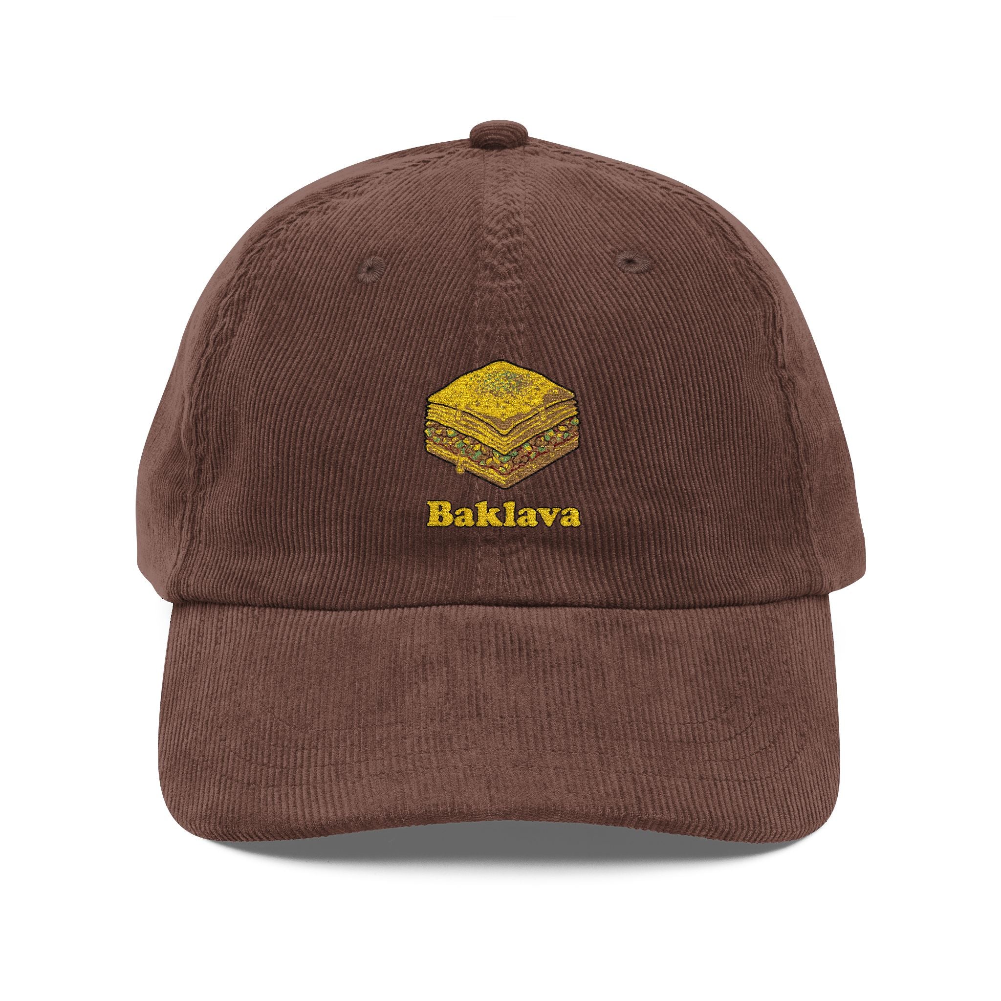 Corduroy Embroidered Cap — Baklava