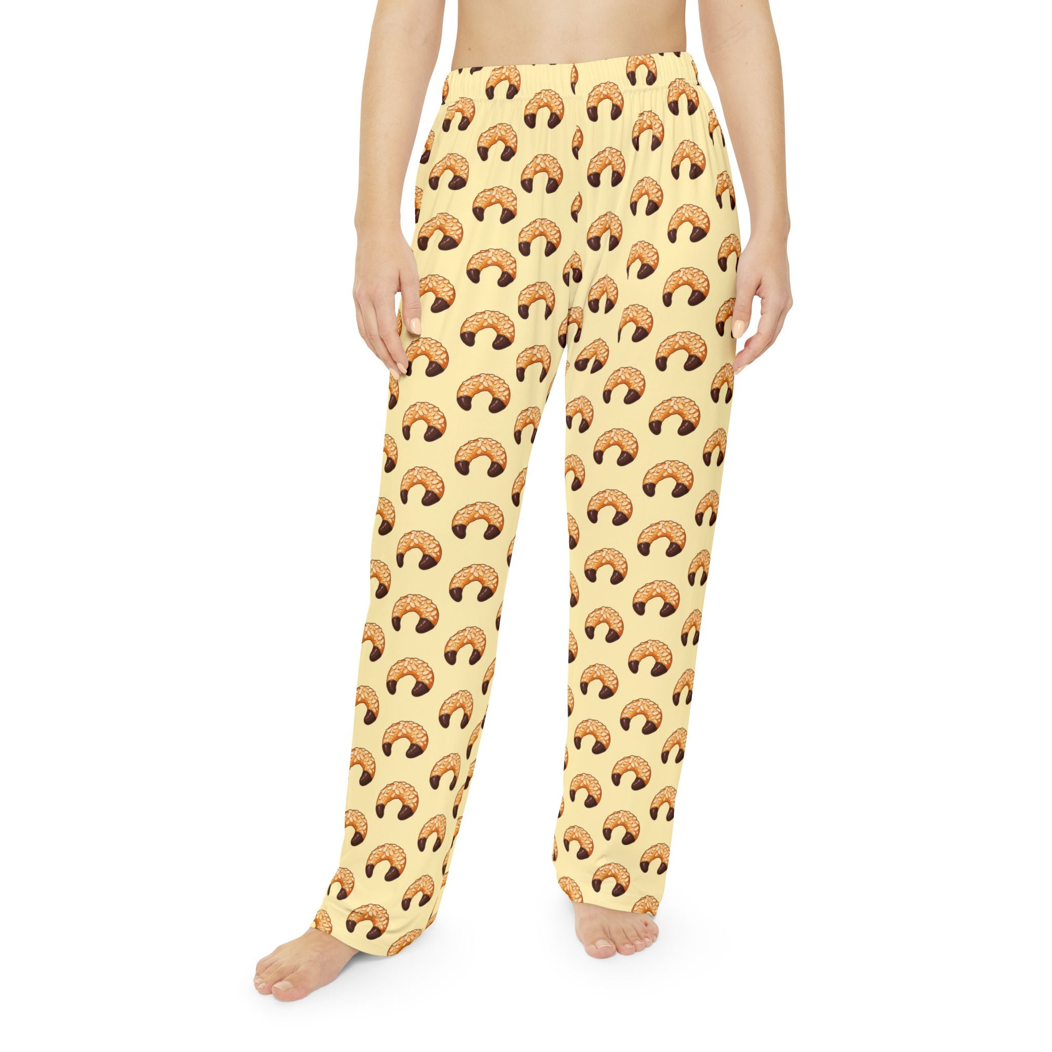 Mandelhörnchen Pattern Pajama Pants — Women's Cozy Lounge Sleepwear