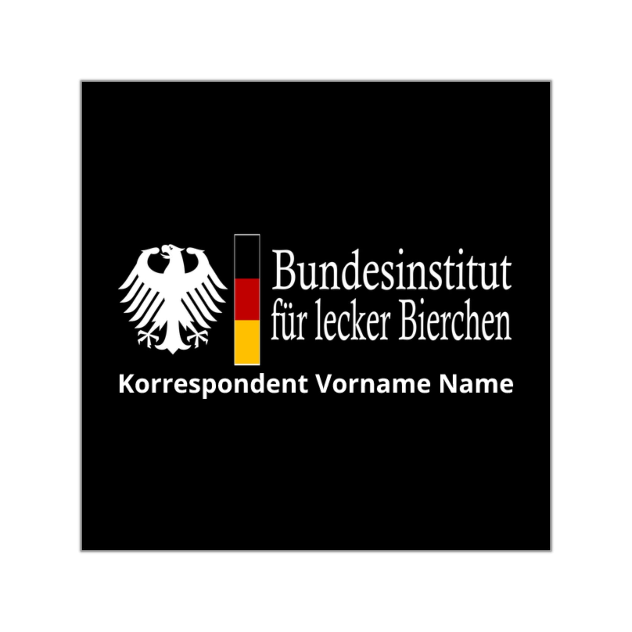 Vinyl Sticker — "Bundesinstitut für lecker Bierchen"