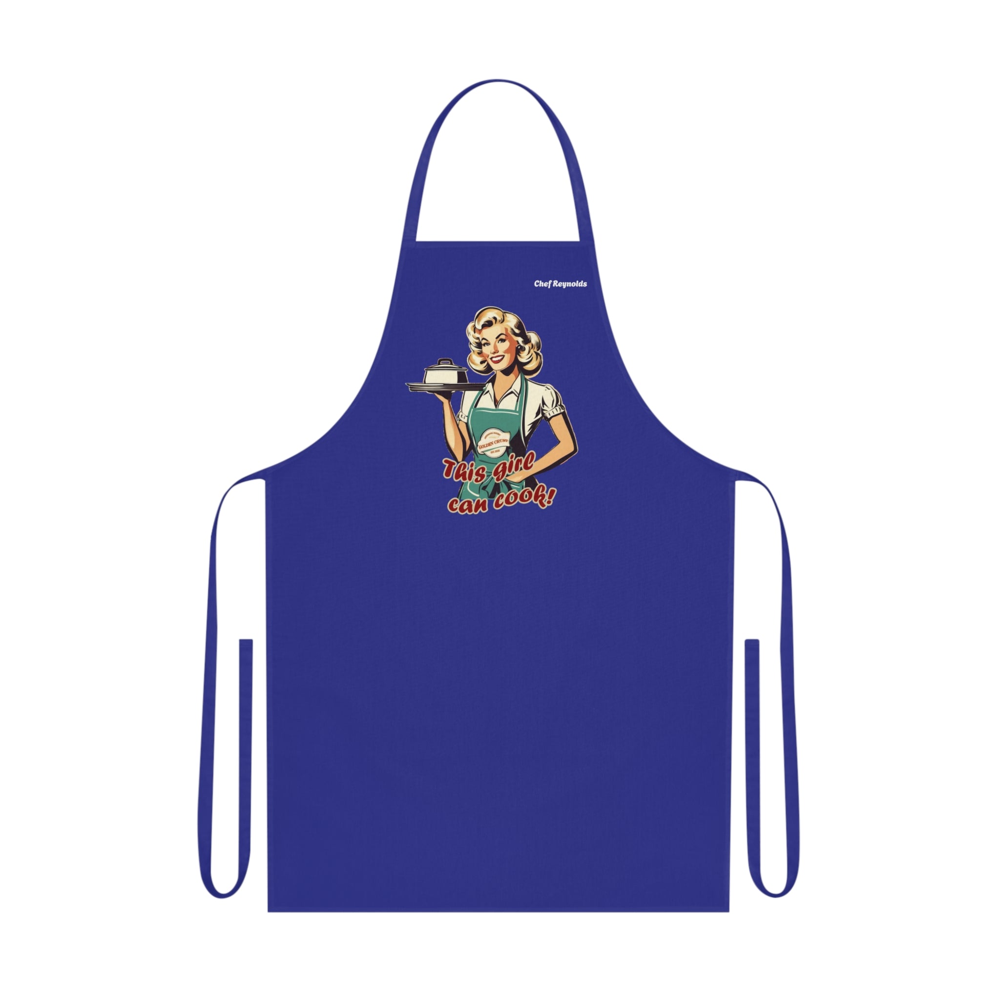 Retro 'This Girl Can Cook!' Cotton Apron — Vintage Chef Gift for Home Cooks