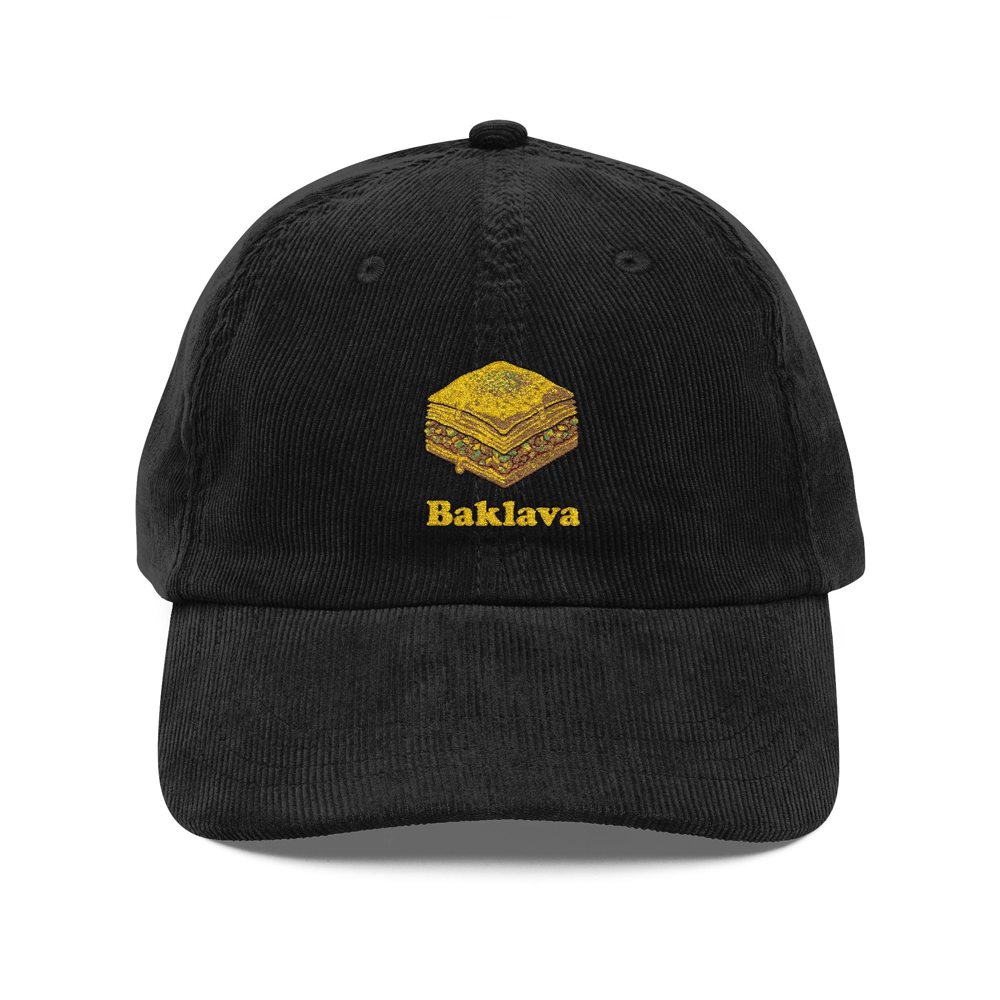 Corduroy Embroidered Cap — Baklava
