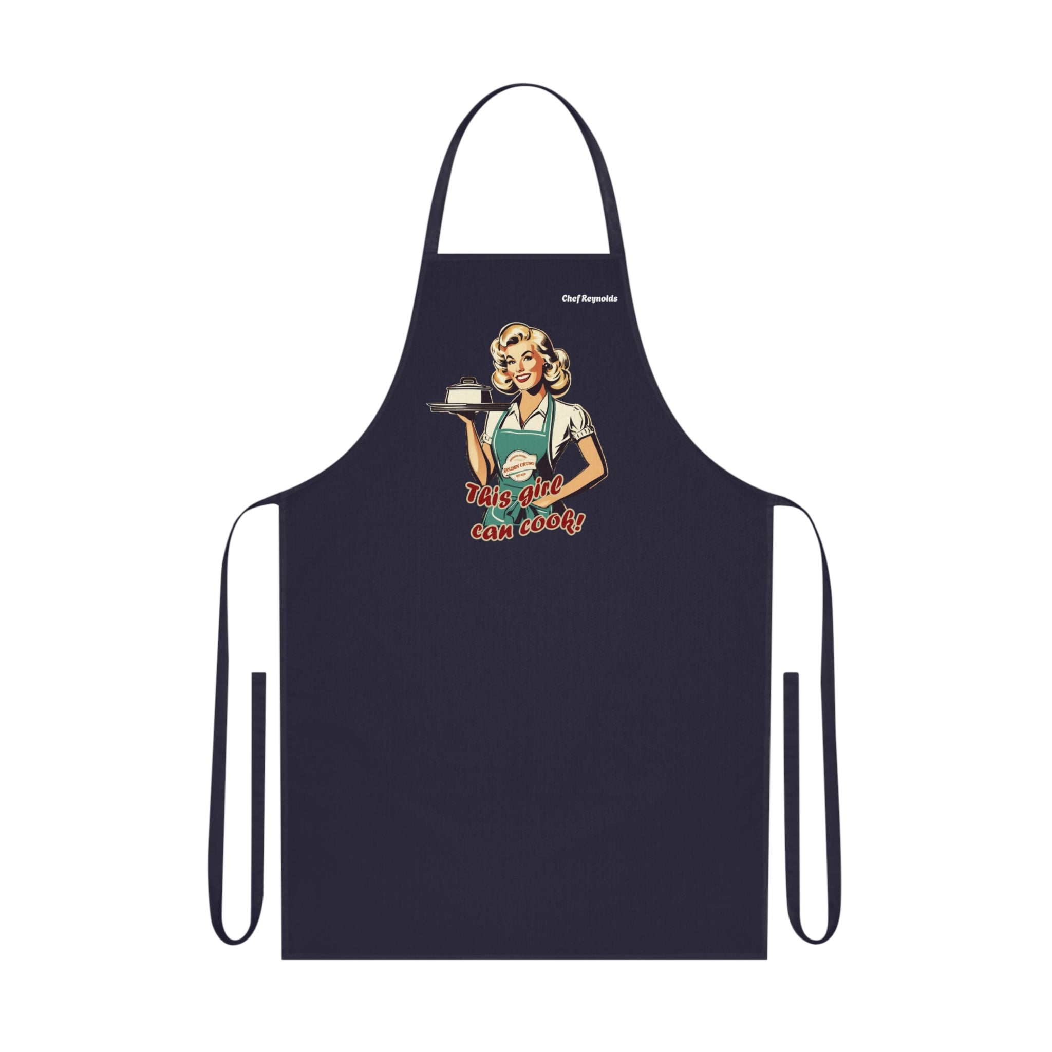 Retro 'This Girl Can Cook!' Cotton Apron — Vintage Chef Gift for Home Cooks