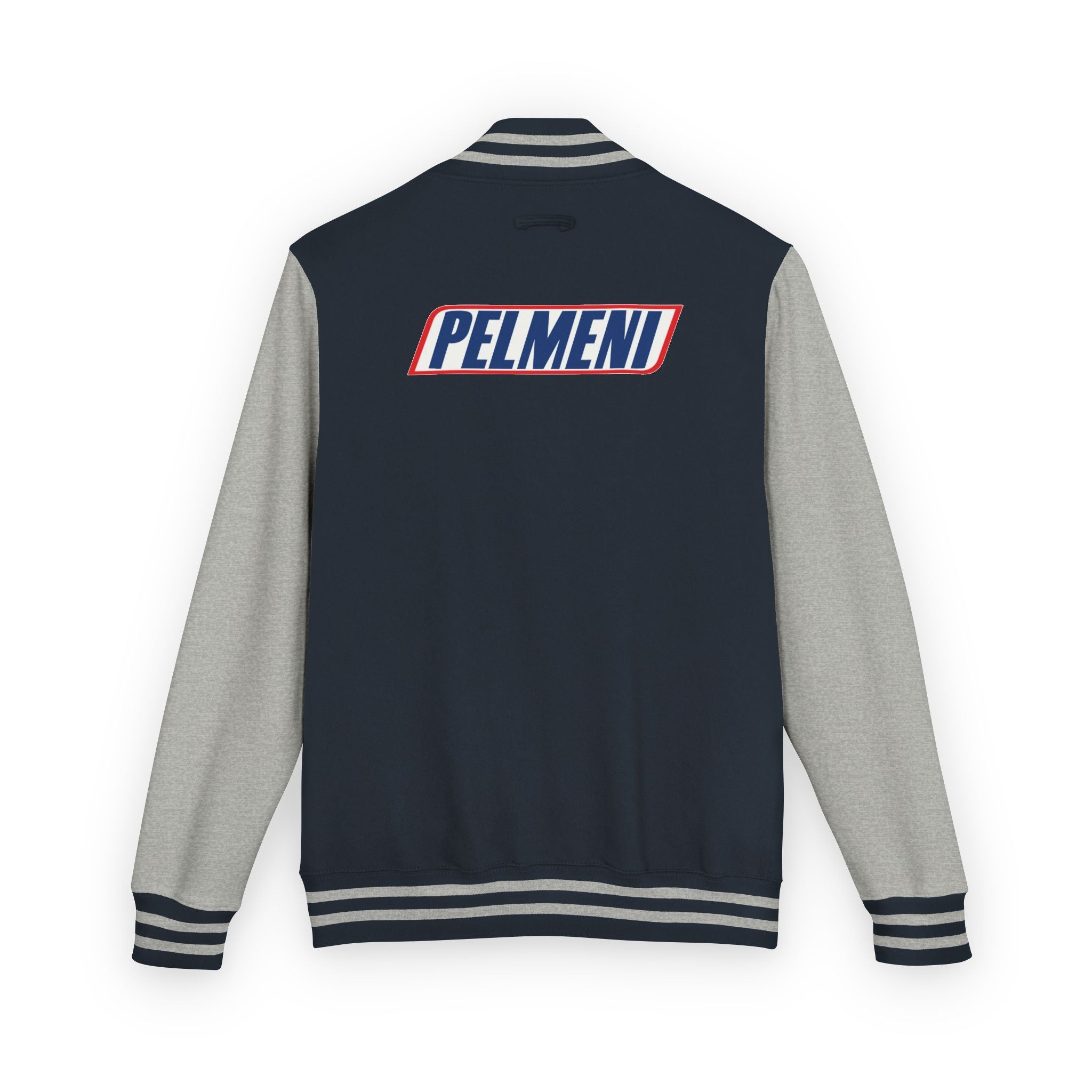 Pelmeni Logo Letterman Jacket — Retro Red & White Varsity Bomber