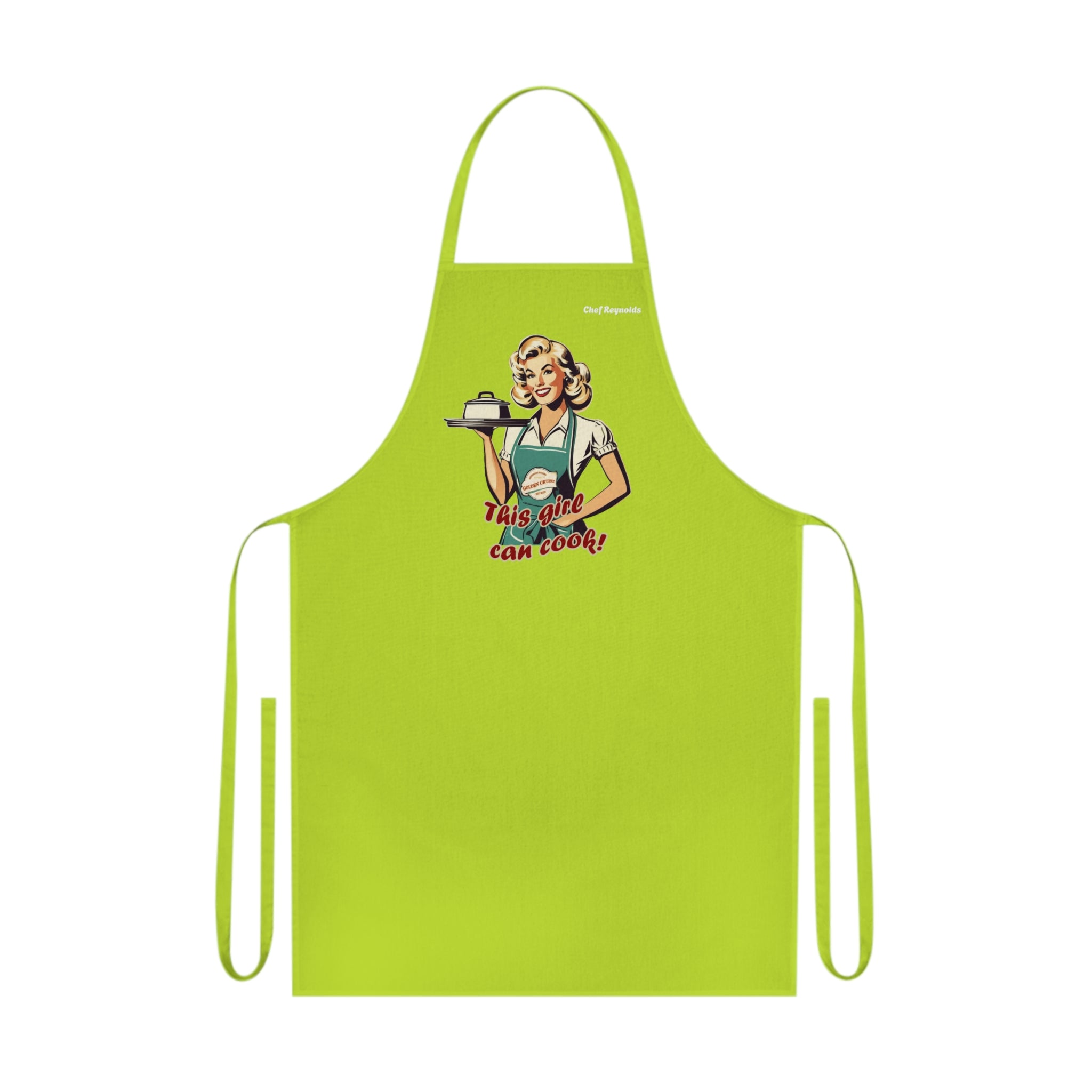 Retro 'This Girl Can Cook!' Cotton Apron — Vintage Chef Gift for Home Cooks