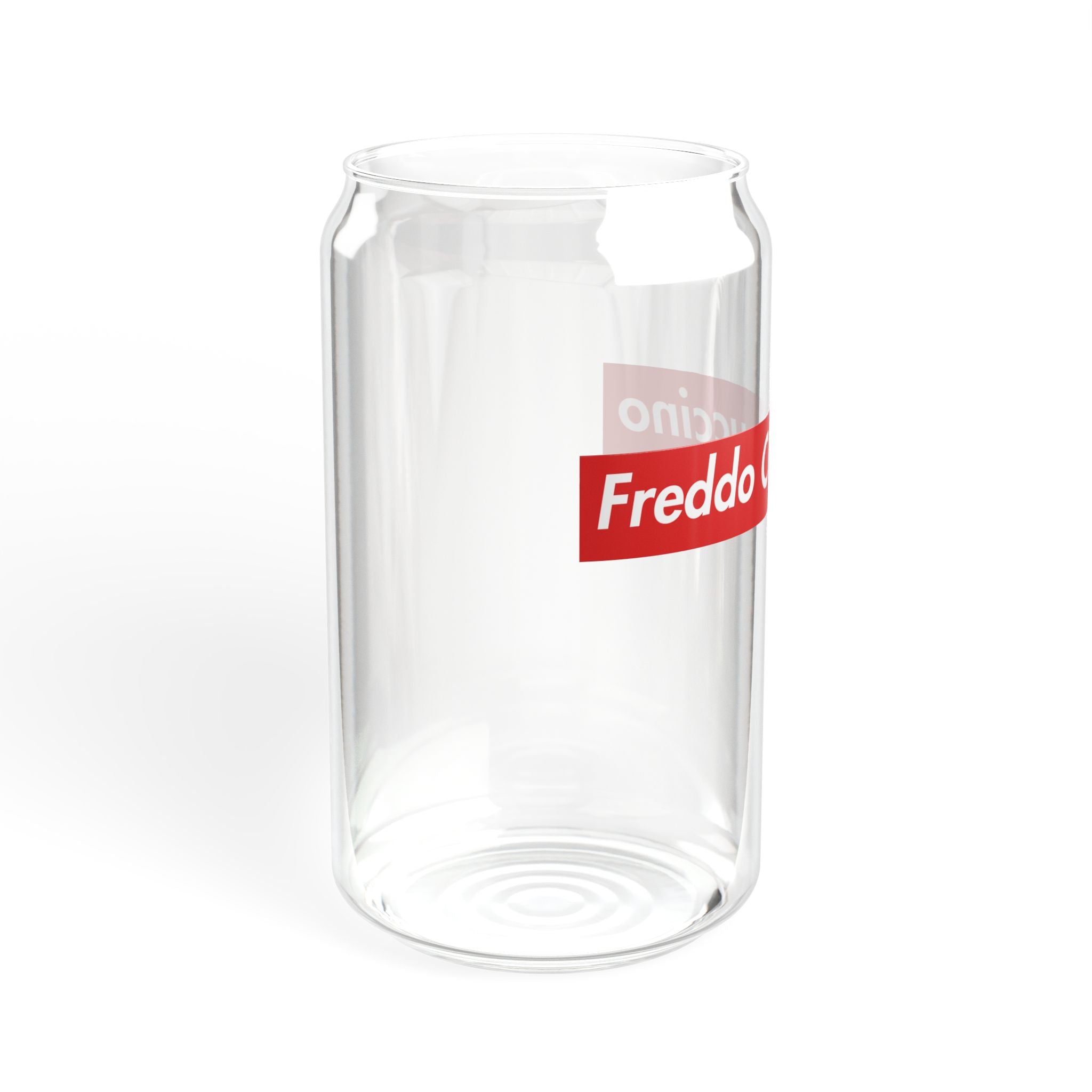 Freddo Cappuccino Glass Sipper — 16oz Cold Coffee Tumbler with Bamboo Lid & Straw