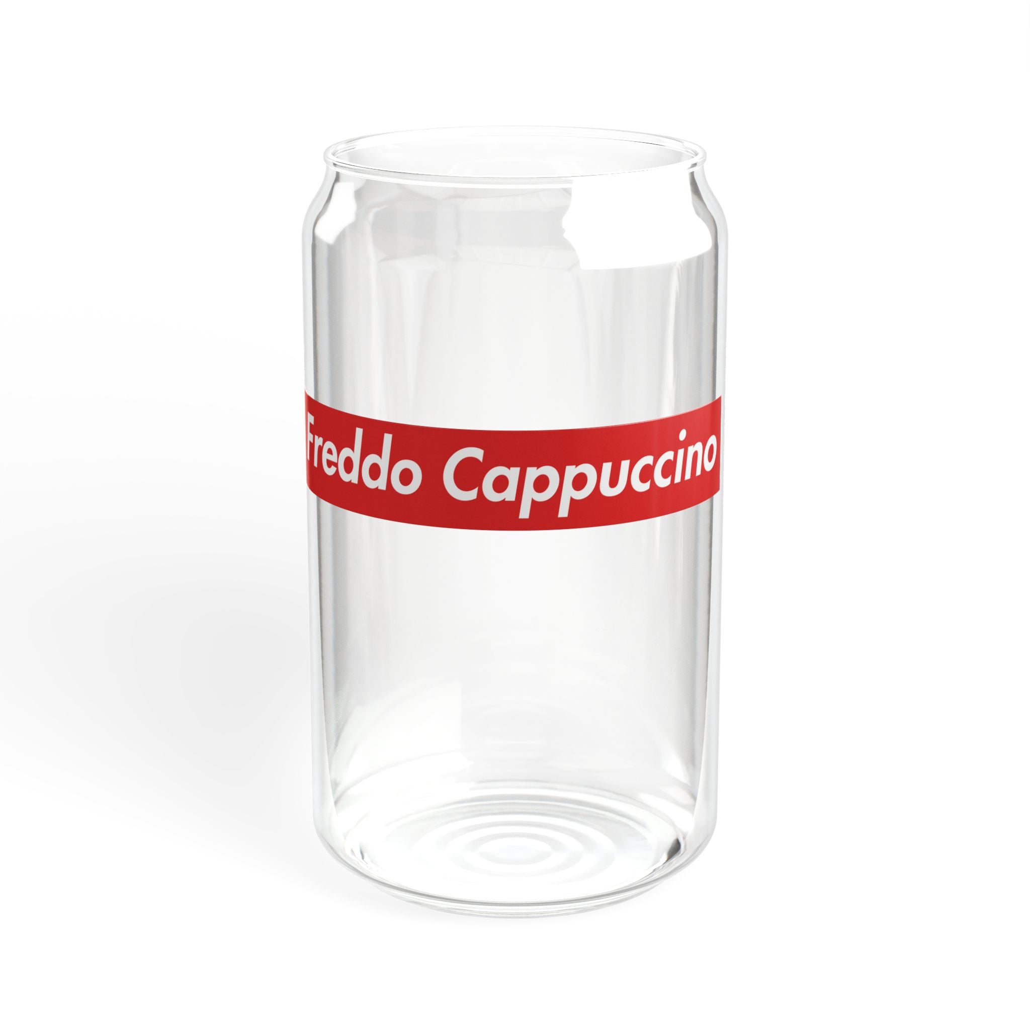 Freddo Cappuccino Glass Sipper — 16oz Cold Coffee Tumbler with Bamboo Lid & Straw